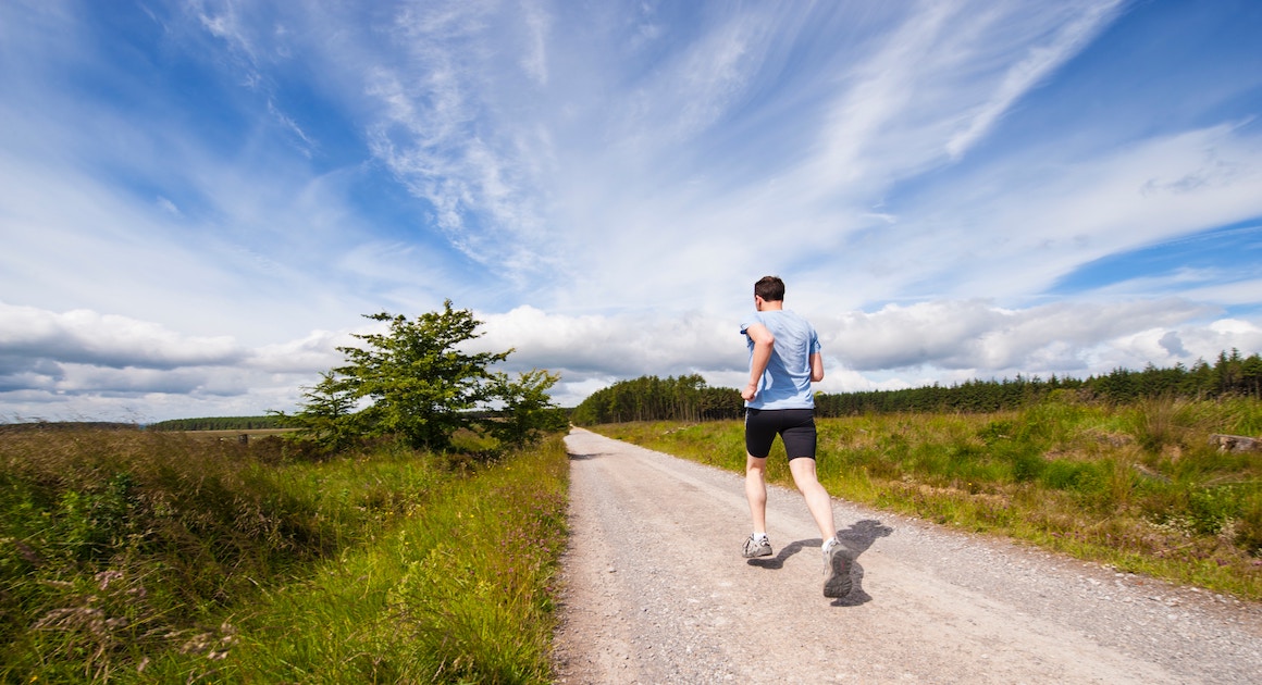 a runner on a path