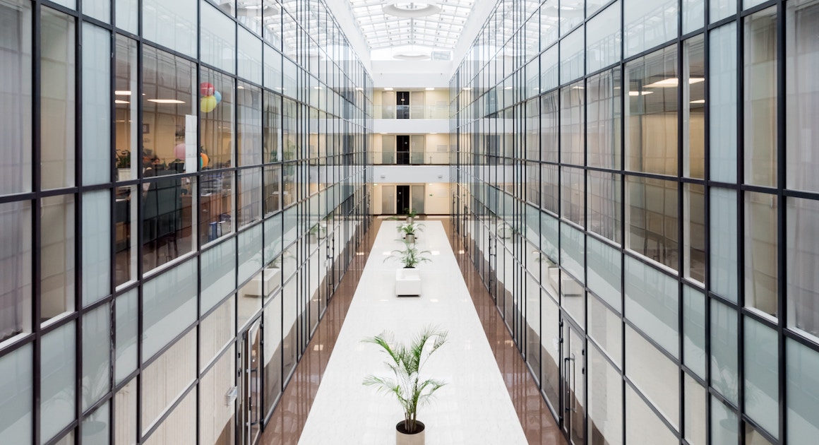 office interior with windows