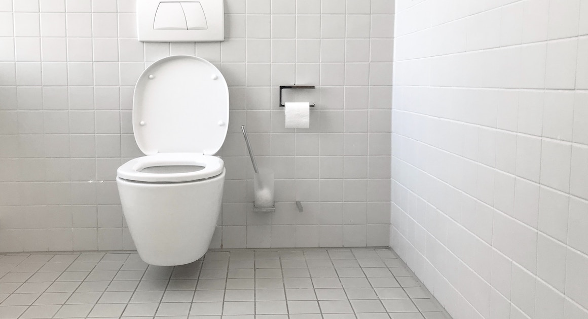 a bathroom with a toilet