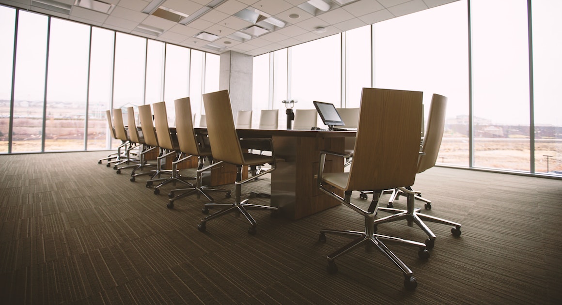 an empty conference room